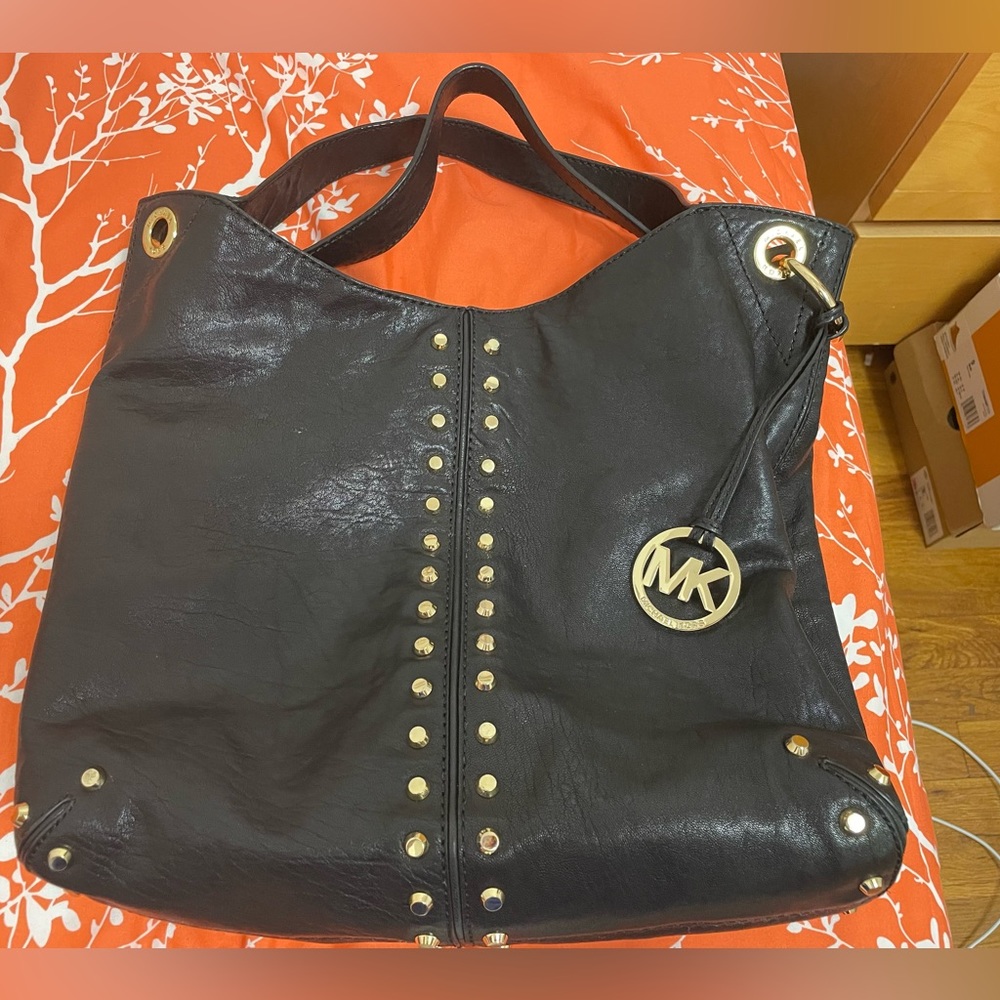 Michael Kors leather Gold Studded bag